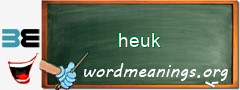 WordMeaning blackboard for heuk